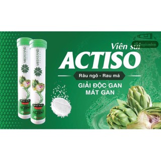 Viên sủi Actiso râu ngô - rau má tuyp 20 viên