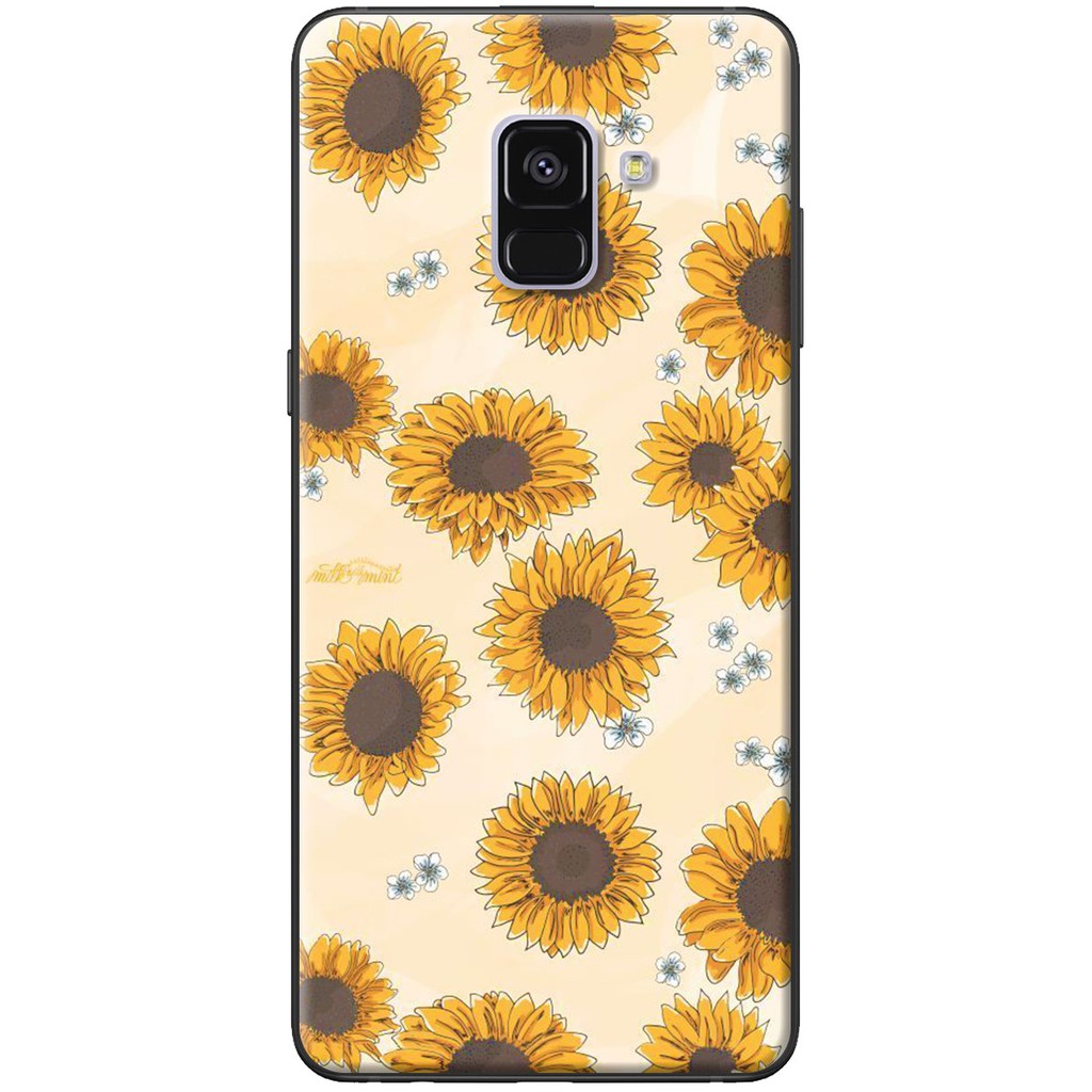 Ốp lưng nhựa dẻo Samsung Galaxy A5/A6/A7/A8/A9 2018 in hình Hoa hướng dương