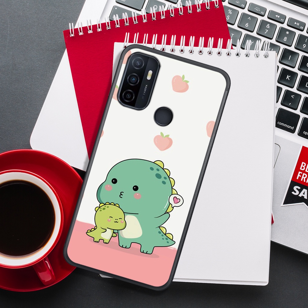 [HOT]ỐP OPPO A15 - A52 - A53 - A92 , IN HÌNH KHỦNG LONG CHIBI SIÊU DỄ THƯƠNG.