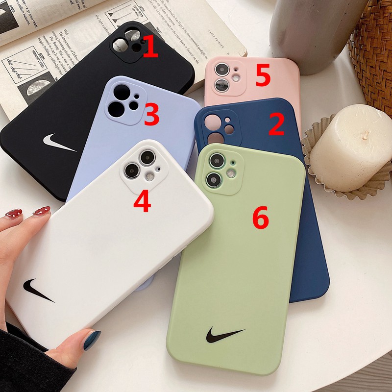 Ốp điện thoại mềm màu kẹo ngọt họa tiết logo Nike cho IPhone 11 Pro Xs Max XR 7 Plus 8 6s 6 SE 2020 | BigBuy360 - bigbuy360.vn