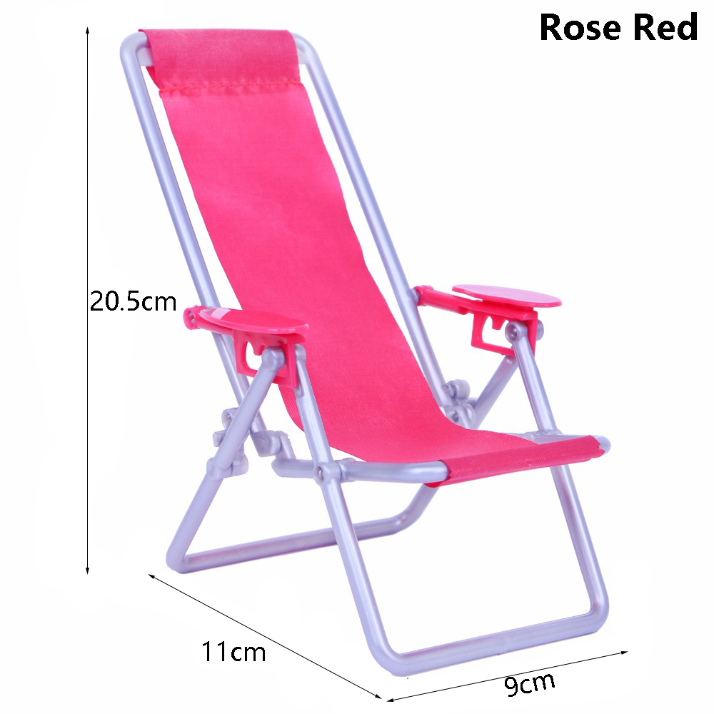 Ghế Tựa Bãi Biển Mini Có Thể Gấp Gọn Trang Trí Nhà Búp Bê 1:6