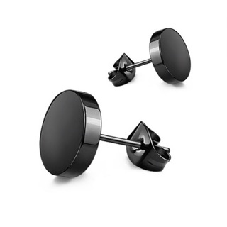 Bông Tai Tròn Đen inox