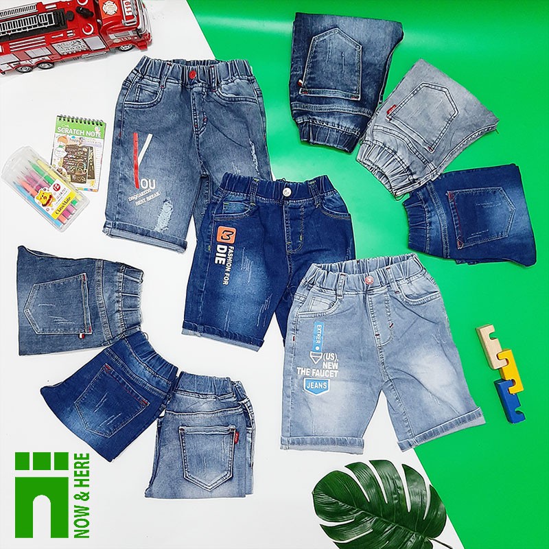 Quần short cho bé 25kg đến 45kg - quần short jean co giãn - NH Shop