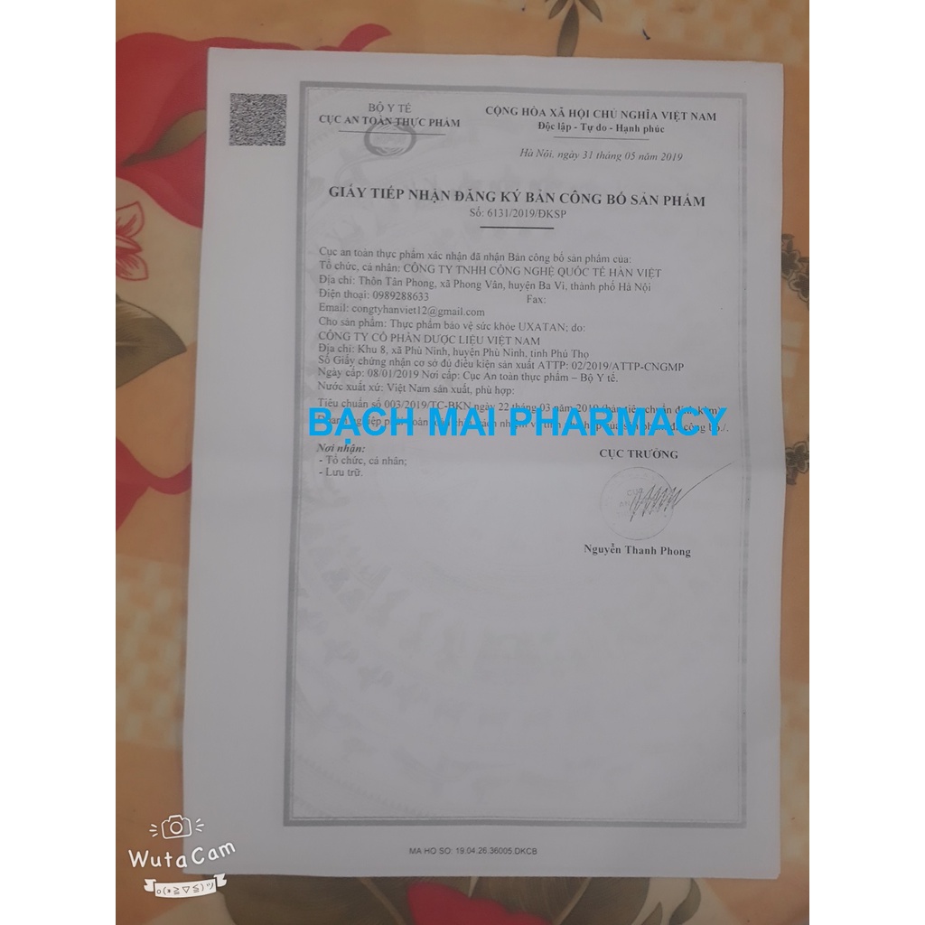 (CHÍNH HÃNG) Viên uống giảm u xơ, u nang UXATAN, Sản xuất tại Công ty Cổ phần dược liệu Việt Nam