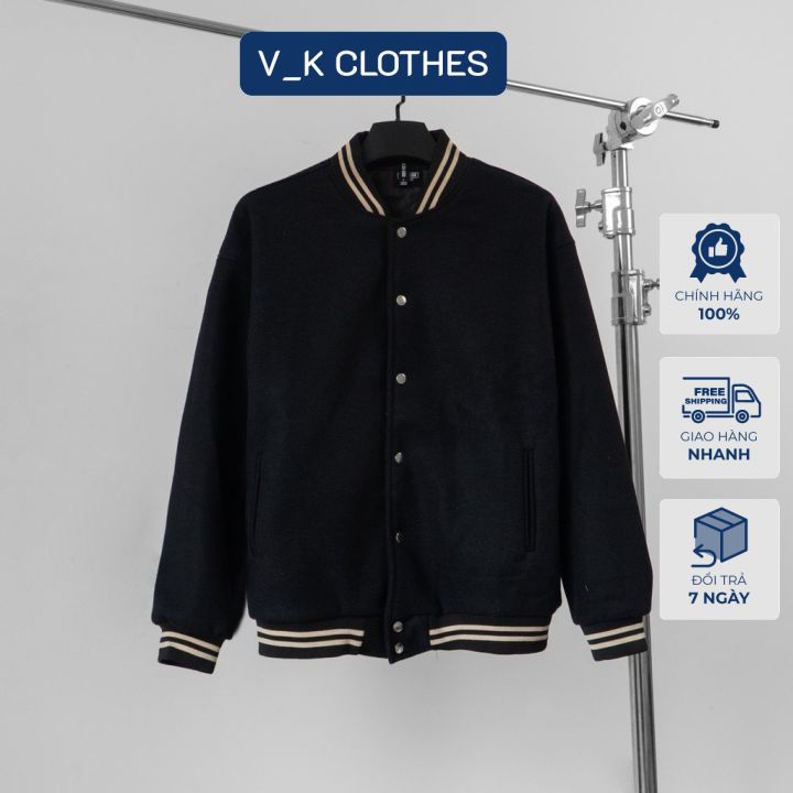 Áo khoác bomber varsity jacket Signature - AK01 ( hàng 1 lớp)