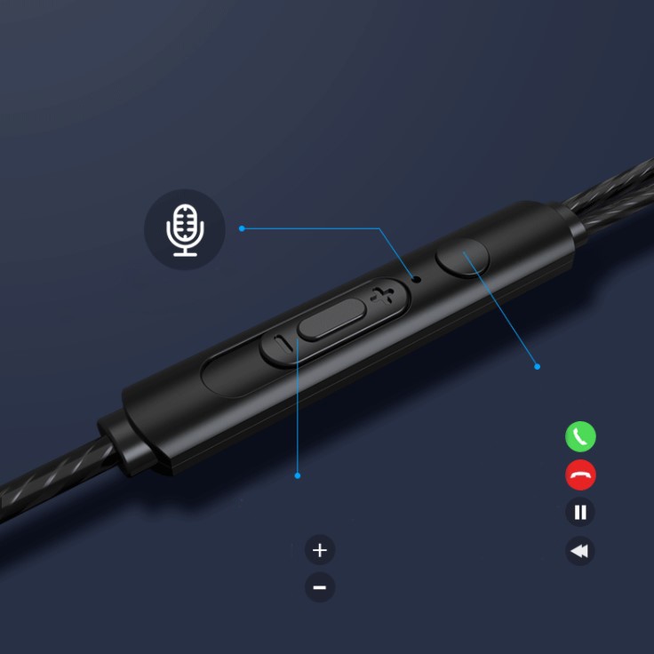Tai nghe nhét tai điện thoại in ear gaming có dây a1 chính hãng giá rẻ nghe nhạc chống ồn chống nước cho laptop máy tính