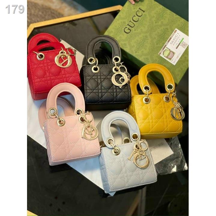 【Giá ưu đãi】┅Túi dior BÁN RẺ LẤY 5*Túi vuông 5 ô da bóng size 13CM và 18cm sang chảnh