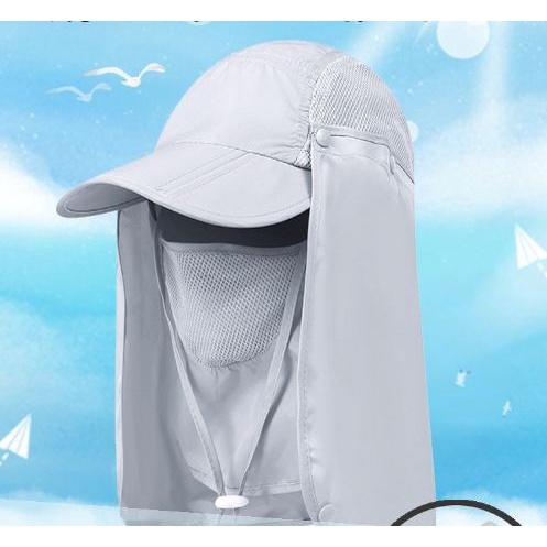 Mũ chống nắng golf nam nữ kèm khẩu trang thoáng khí thấm hút mồ hôi tốt shop GOLF PRO MN002