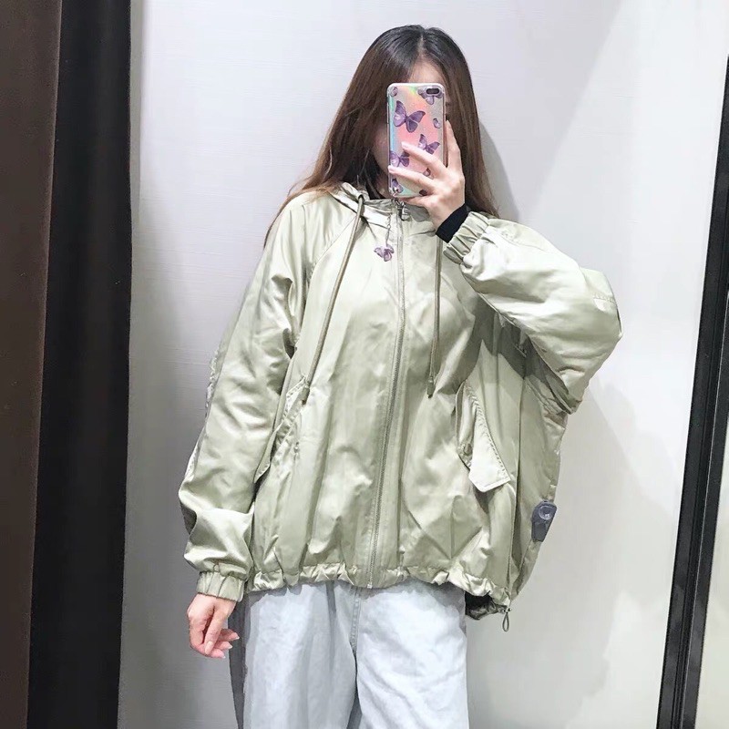 (order) ÁO KHOÁC ZARA BOMBER DÂY RÚT TUỒN XỊN