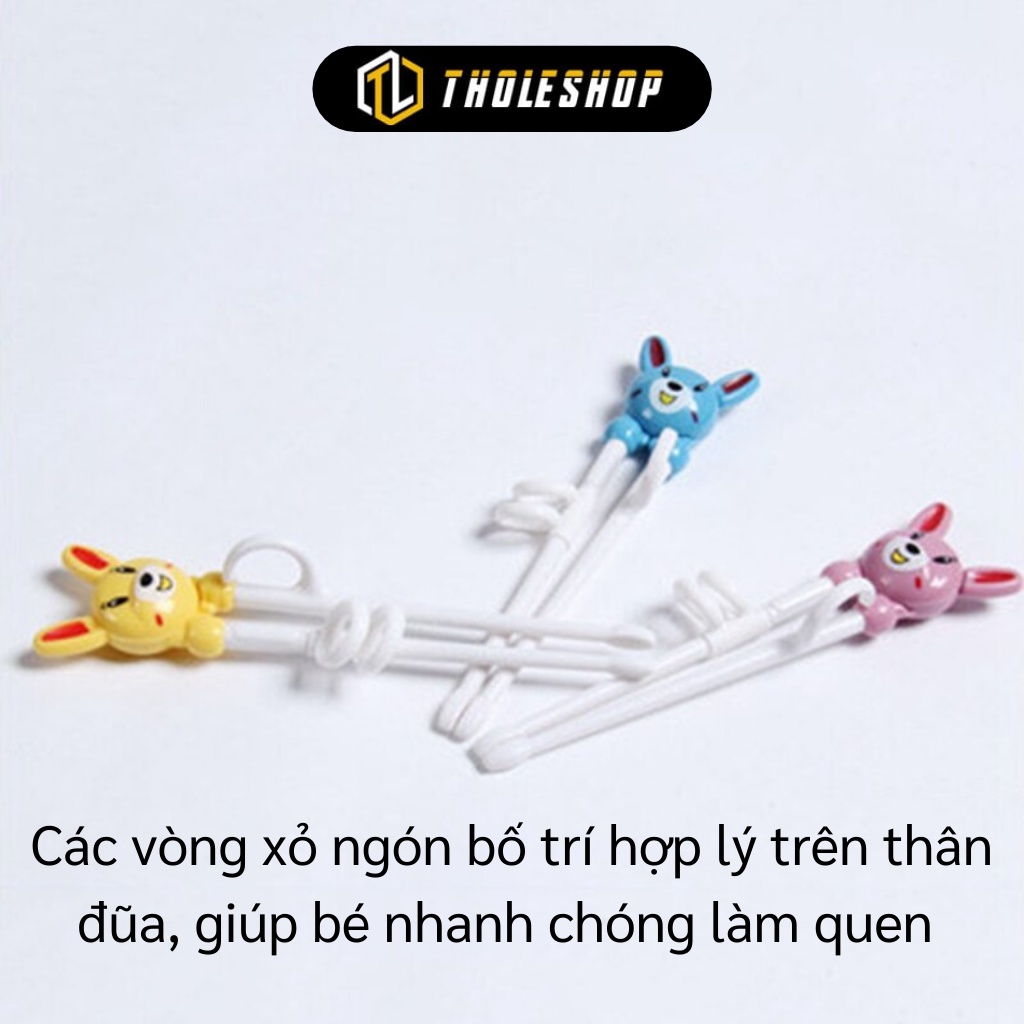 Đũa Tập Ăn Dặm - Đũa Cho Bé Tập Gắp Xỏ Ngón Hình Thú Đáng Yêu 9887