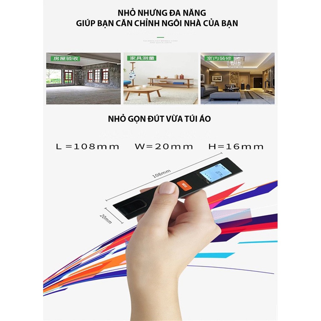 Thước đo khoảng cách Laser mini 40m