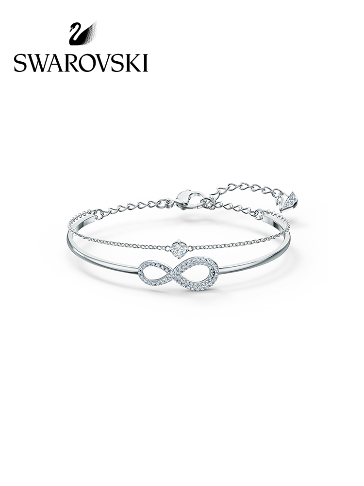 FREE SHIP VòngTay Nữ Swarovski INFINITY Tình yêu vĩnh cửu [Wang Yibo Same Paragraph] Bracelet Crystal FASHION cá tính Trang sức trang sức đeo THỜI TRANG