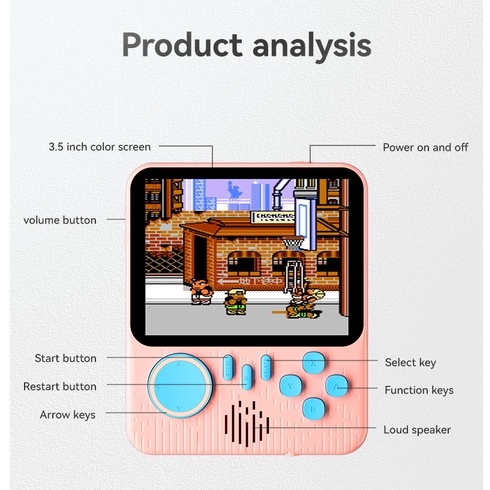 Máy chơi game cầm tay G7 666 trò chơi màu sắc HD vui nhộn dành cho trẻ em