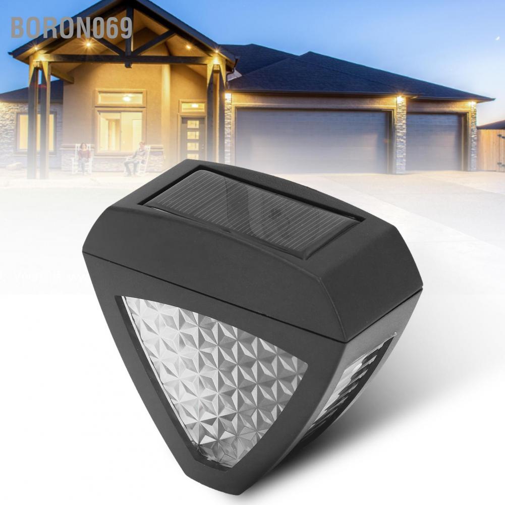 Boron069 LED Solar Wall Lamp Soft Warm Light Long Battery Life IP44 for Home Courtyard Lawn Garden