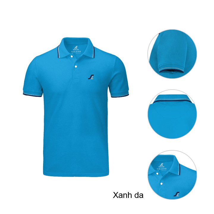 Áo Thun Nam Có Cổ ⚡️ Hàng VNXK Cao Cấp ⚡️ Áo Thun Nam Polo Sonlam V1 Màu Xanh Da | BigBuy360 - bigbuy360.vn