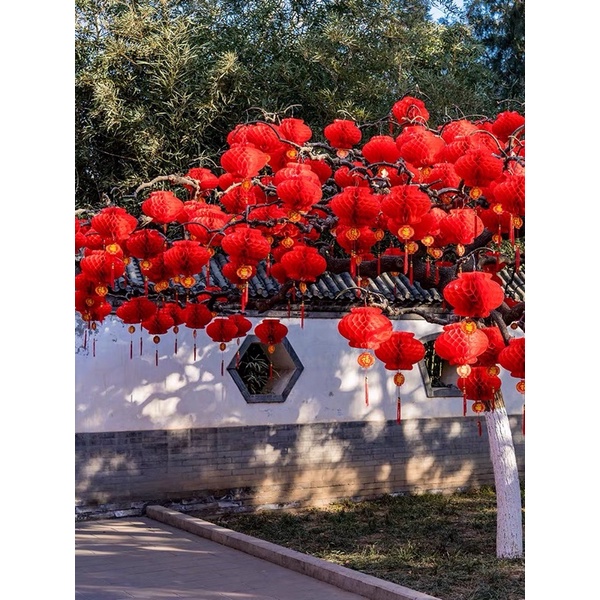 ĐÈN LỒNG ĐỎ NILONG TRANG TRÍ NHÀ CỬA SÂN VƯỜN KHÔNG THẤM NƯỚC