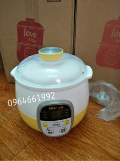 Nồi nấu cháo chậm bear 0.8L + CÓ LỒNG HẤP