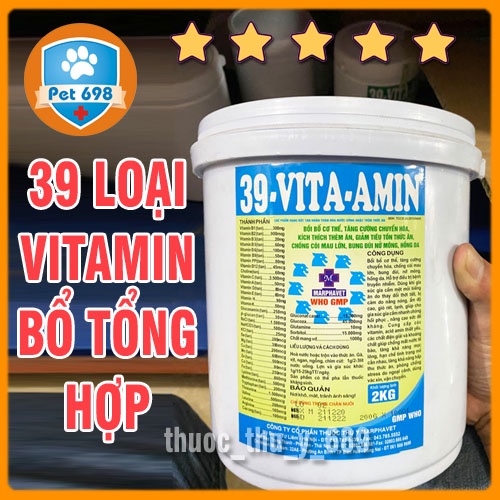 [CAO CẤP] 39B-VITA-AMIN 100g Cung cấp các vitamin, acid amin bồi bổ cơ thể nâng cao sức đề kháng gia súc, gia cầm