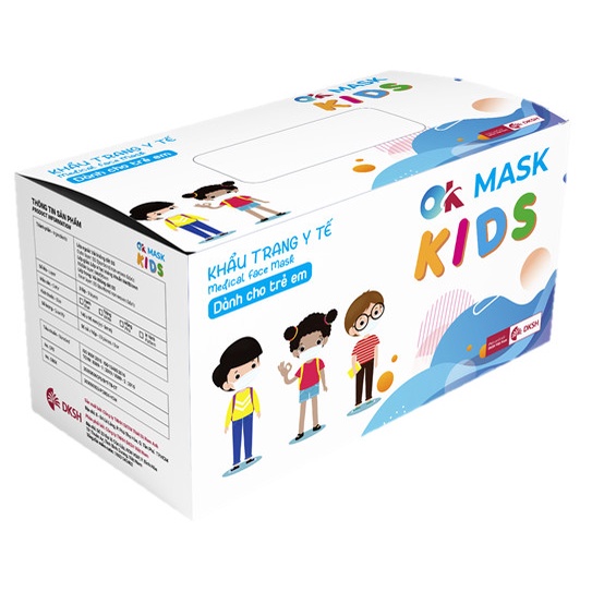 Khẩu trang Y tế  kháng khuẩn cao cấp  dành cho trẻ em OK Mask Kids