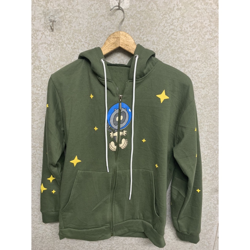 Áo Nỉ Cotton Dây Kéo In Hình Siêu Đepk