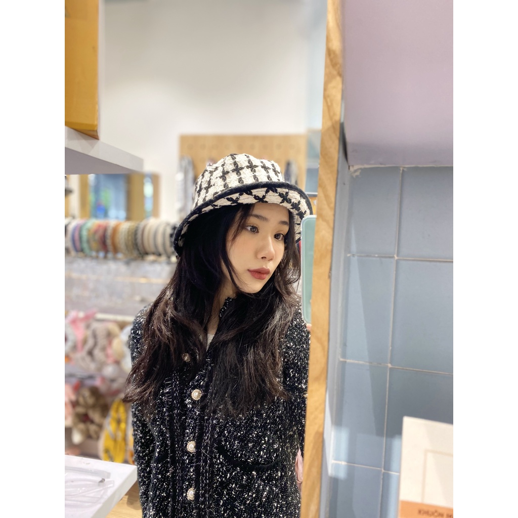 BEST SELLER - MŨ BUCKET TWEED LEULEU.ACCESSORIZE