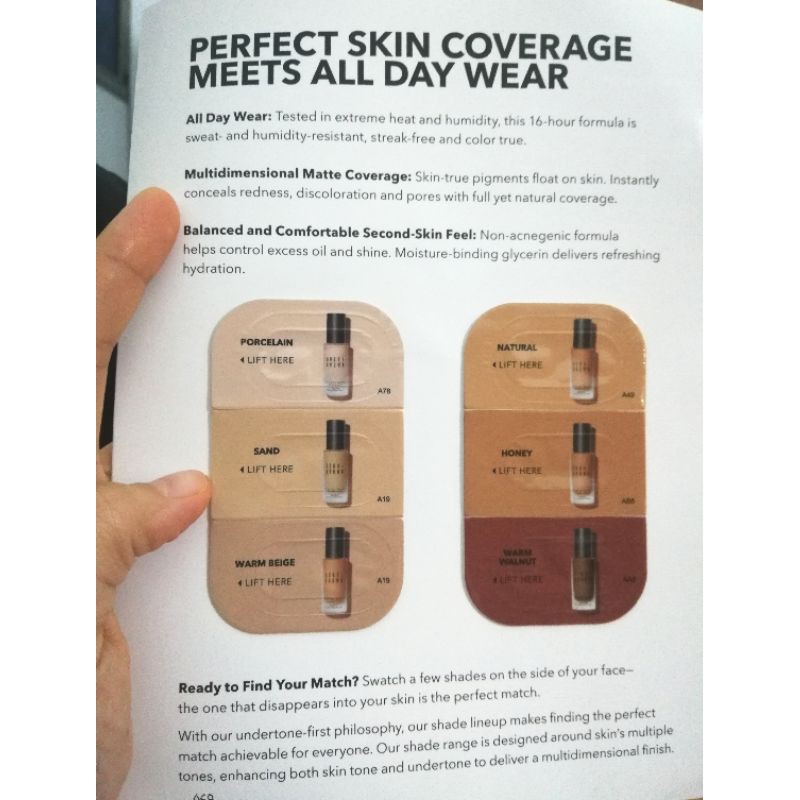 mẫu thử kem nền Bobbi Brown Skin Long Wear Weightless Foundation SPF 15