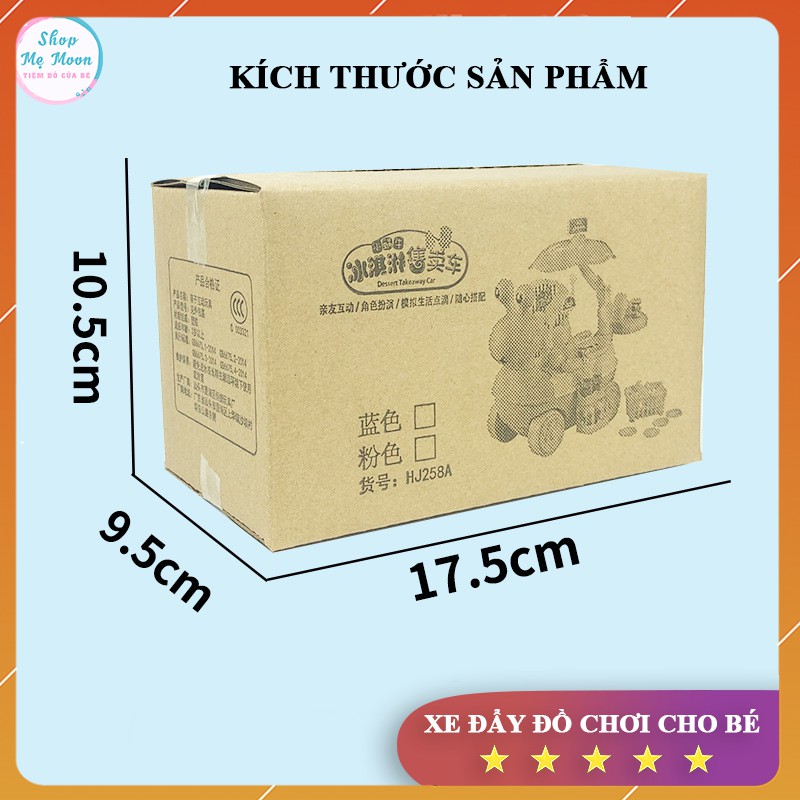 Đồ Chơi Cho Bé Mô Phỏng Xe Đẩy Bán Kem Dành Cho Bé Từ 1 tuổi - 4 tuổi