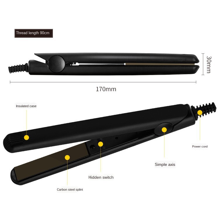 Hair Straightener curlet Mini Straight Volumes Dual-Use Inner Buckle Straight Splint Bangs Splint