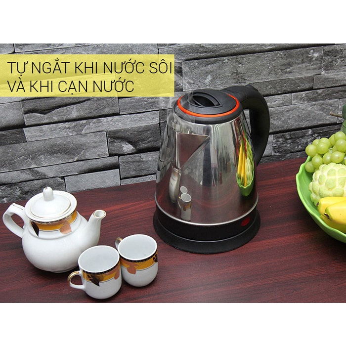 Bình đun siêu tốc INOX Fujishi FB-18CN  - [ HỎA TỐC ] - ấm siêu tốc tự động ngắt - Bảo hành chính hãng 01 Năm
