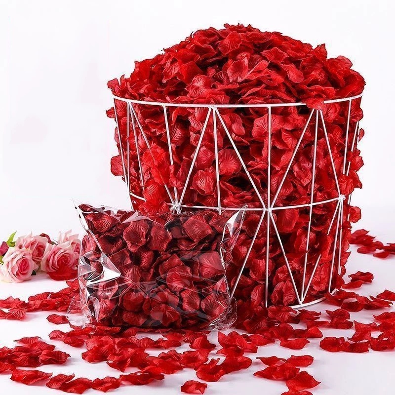 Set 500 Cánh Hoa Hồng Giả Nhiều Màu Trang Trí Tiệc Cưới / Valentine