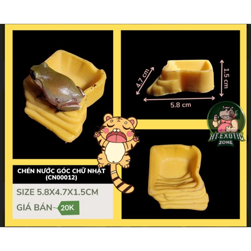 CHÉN NƯỚC, CHÉN ĂN  CHO BÒ SÁT CỦA HT- EXOTIC ZONE P1