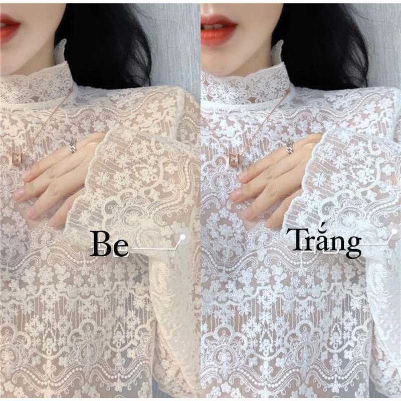 Ao ren 2 màu trắng be