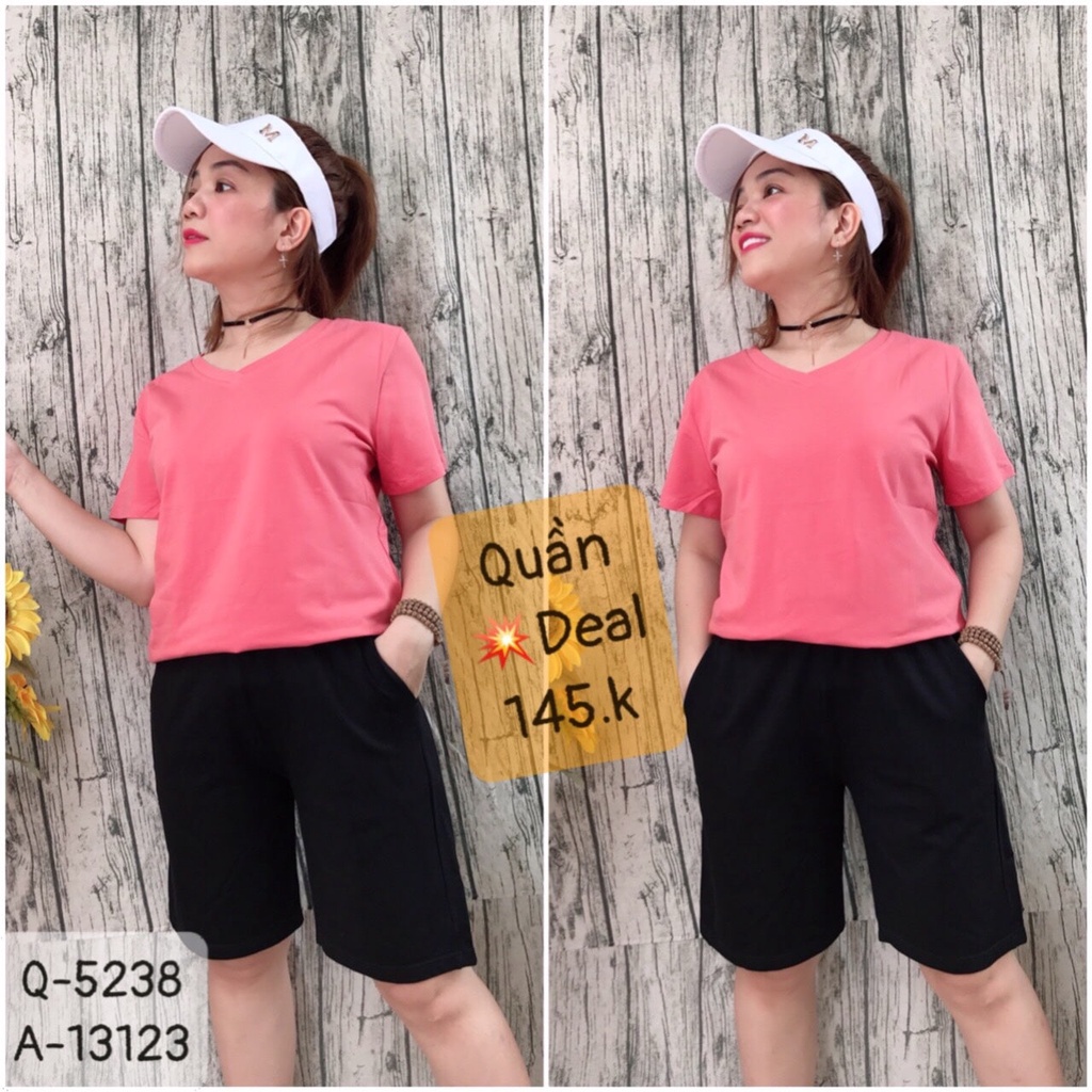 5238 Quần Ngố BIG SIZE Trơn 2 Túi - Q.50