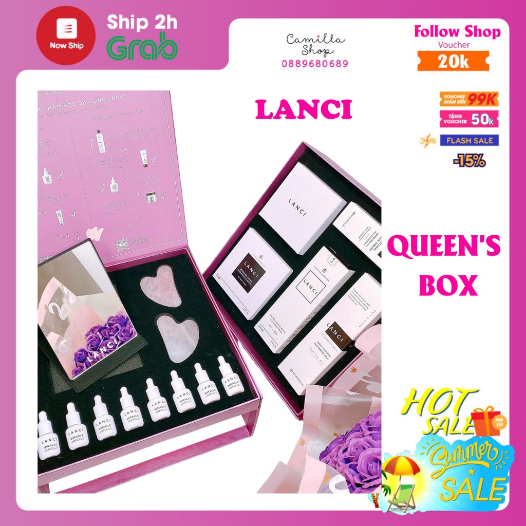 Bộ mỹ phẩm Lanci queen's box cao cấp