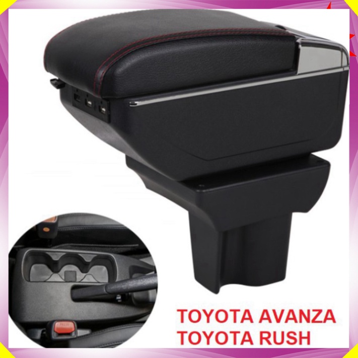 Hộp tỳ tay ô tô Toyota Rush và Toyota Avanza tích hợp 7 cổng USB (HÀNG LOẠI 1)