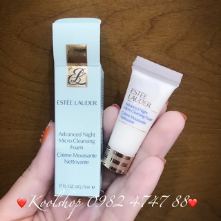 Mini 5ml-Sữa rửa mặt Estee Lauder Advanced Night Micro Cleansing Foam