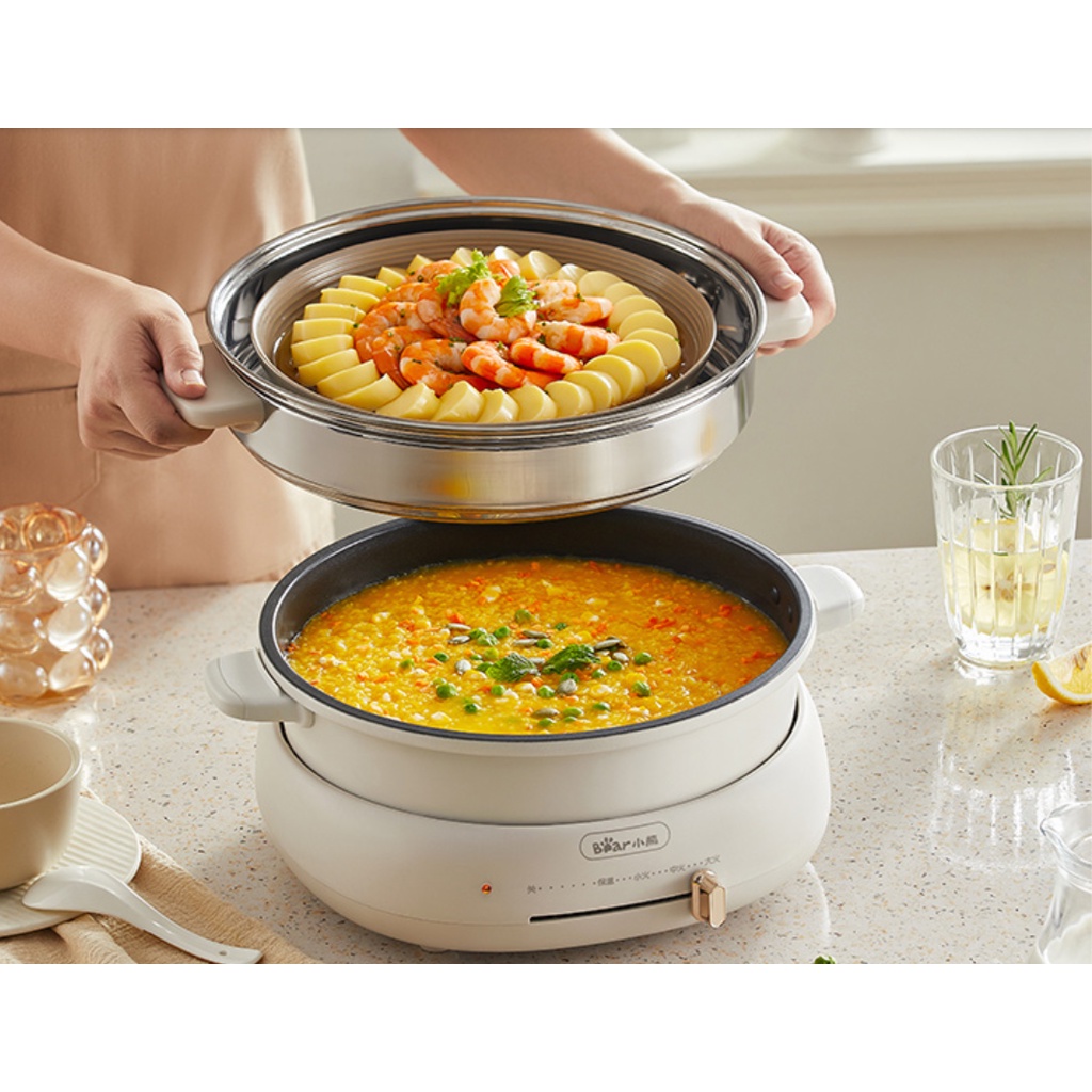 Nồi lẩu đa năng, chiên, xào, rán, hấp  dung tích 4L chính hãng bear model DHG-C40T1.