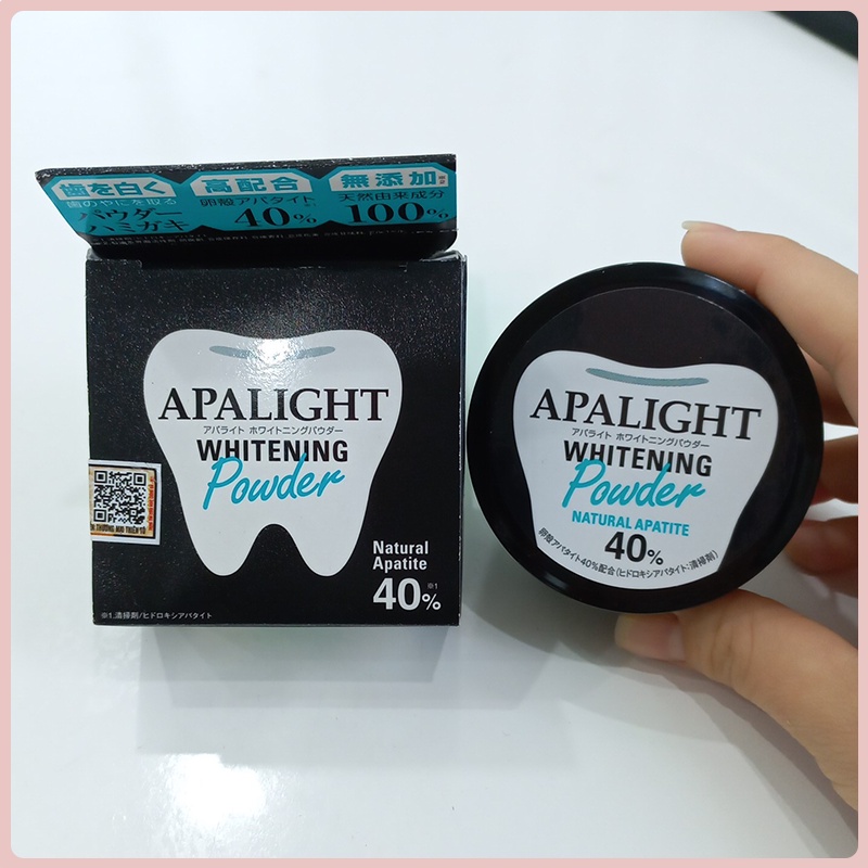 Bột Làm Trắng Răng Apalight Whitening Powder Nhật Bản Chính Hãng Làm Sạch Răng Ngăn Hôi Miệng Không Gây Ê Buốt
