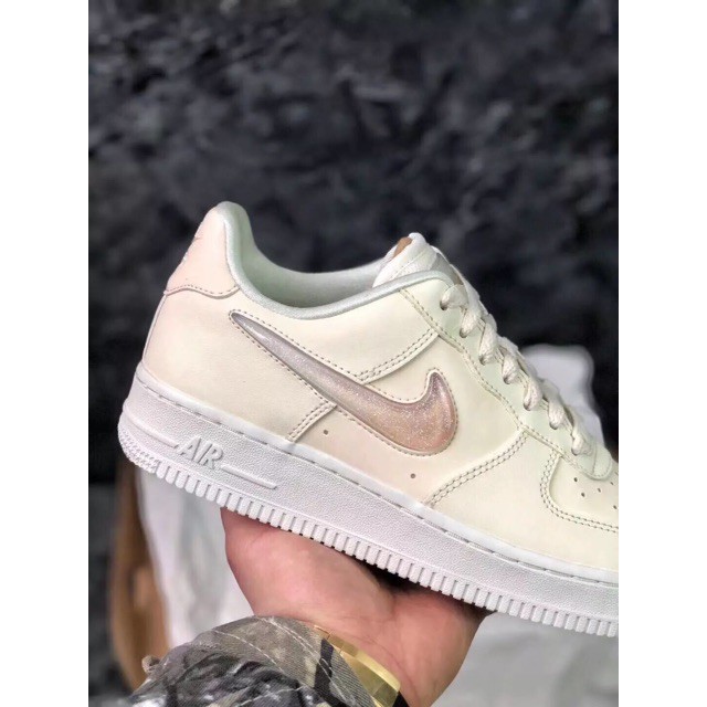 [FREESHIP]Giày sneaker Air Force 1 AF1 Women White Jelly Powder Gradient Low Help Air Force Board tên AH6827-100