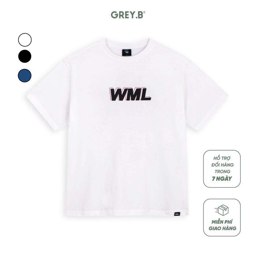 Áo Thun Tay Lỡ WML In Logo Lớn 100% Cotton Form Rộng Nhiều Màu Phong Cách Hàn Quốc