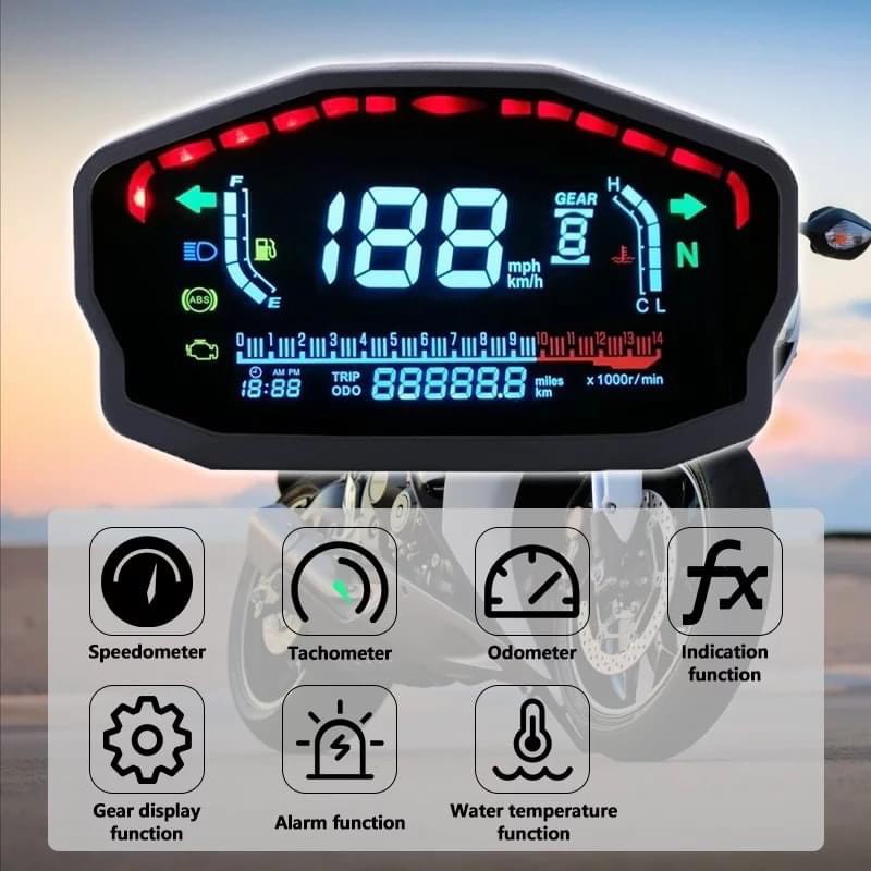 Đồng hồ điện tử Dugaty 2018 thông dụng cho mọi loại xe._Dochoixemaynhapkhau