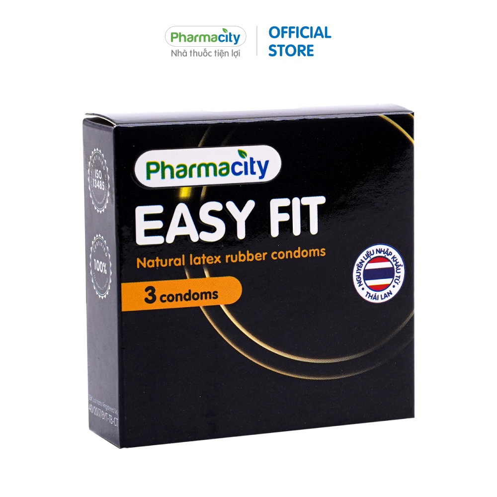 Bao Cao Su Pharmacity Easy Fit (3 cái/hộp)