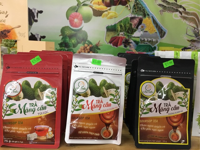 Trà mãng cầu Cẩm Thiều 100g, hương vị đậm đà, sản phẩm OCOP 4 sao cấp tỉnh