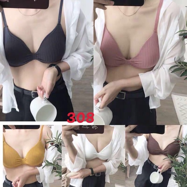 Áo Lót Bra Nữ Không Gọng Cotton Tăm Phối Nơ Hàng Đẹp Không Dây Có Đệm Nâng Ngực Gợi Cảm 308, 9932 | WebRaoVat - webraovat.net.vn