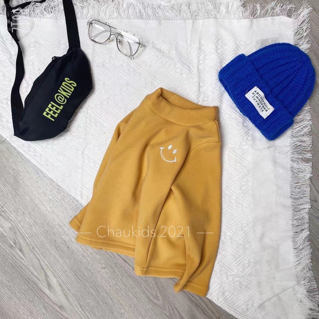 Áo giữ nhiệt zip lông 2 mặt cực ấm cho bé, áo giữ nhiệt lót lông cho bé