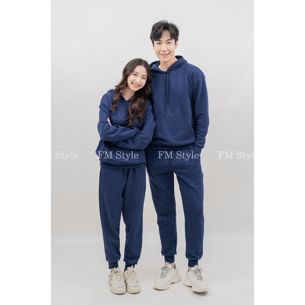Set đồ bộ nỉ FM Style unisex nam nữ áo hoodie phối quần jocker năng động thời trang thu đông 211111111 | BigBuy360 - bigbuy360.vn