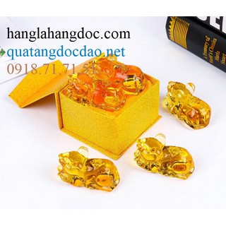 Chuột phong thủy biểu tượng sung túc & thịnh vượng, dài 7cm