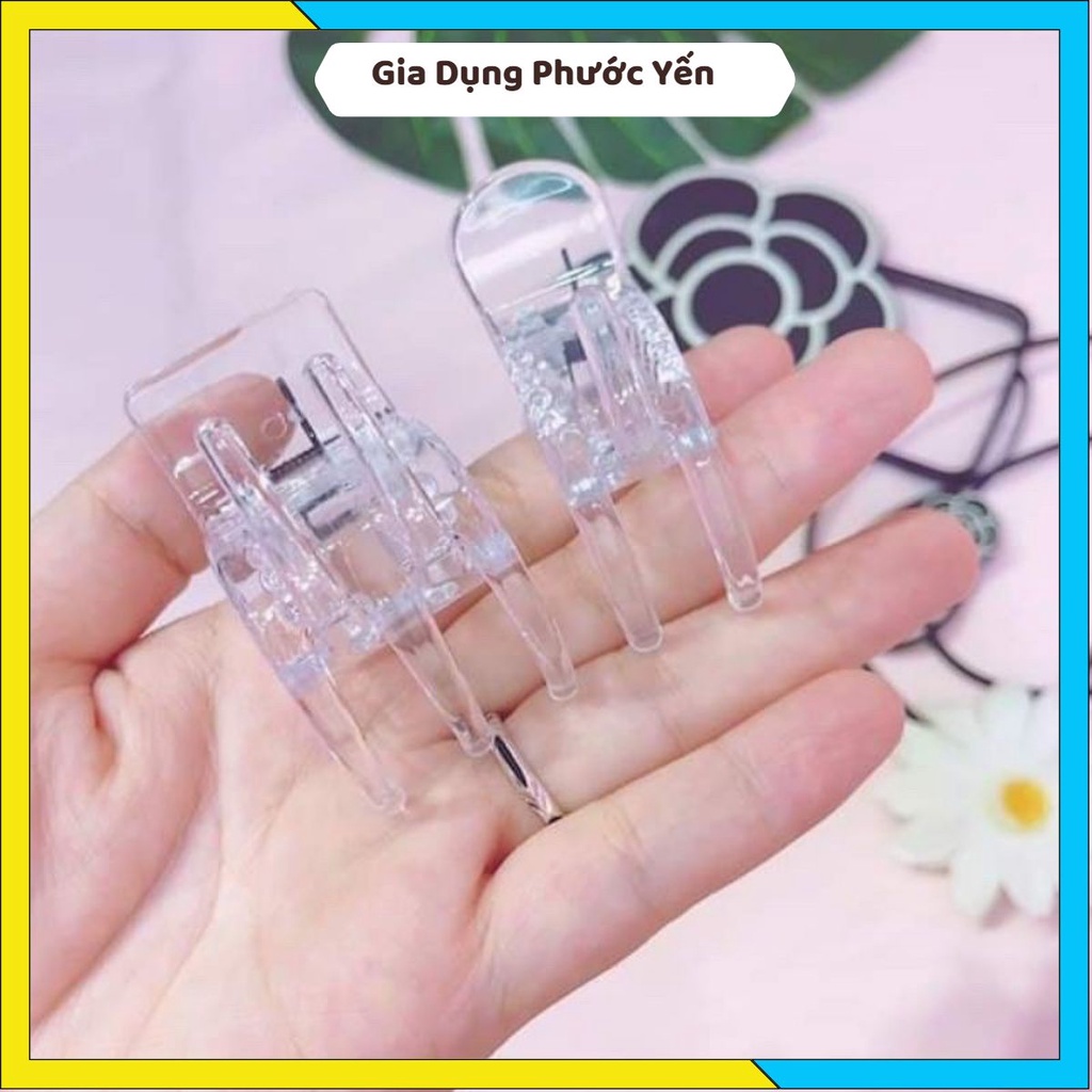 Set 12 kẹp tóc càng cua nhựa trong suốt