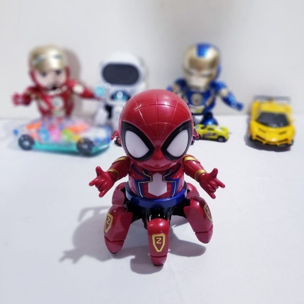 Đồ chơi robot người nhện dance hero, có đèn, có nhạc nhún nhảy vui nhộn, không kèm pin