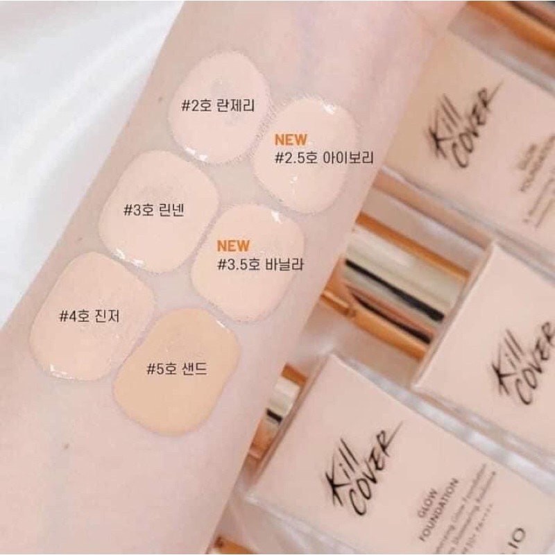 Kem nền Clio Kill Cover Glow Foundation 15g Hàn Quốc